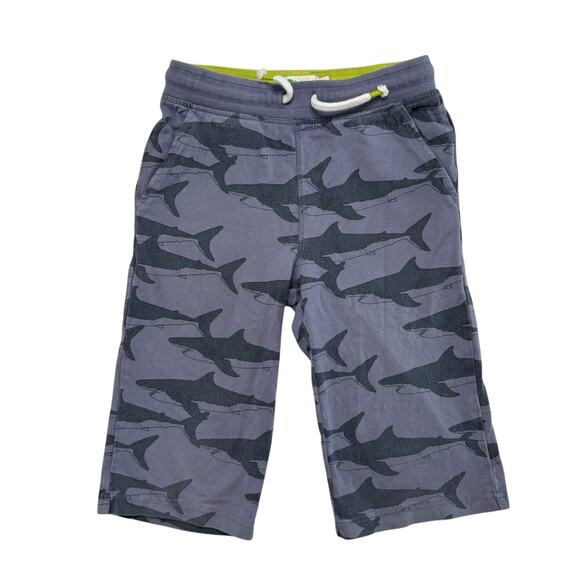 Boden Other - BODEN Shark Print Blue Long Line Baggies Knit Shorts Size 8Y 128cm Boys Cotton